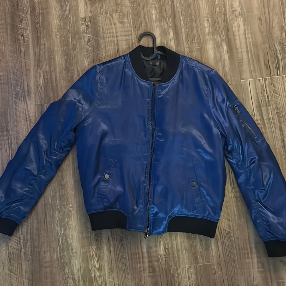 Navy Blue Bomber Jacket